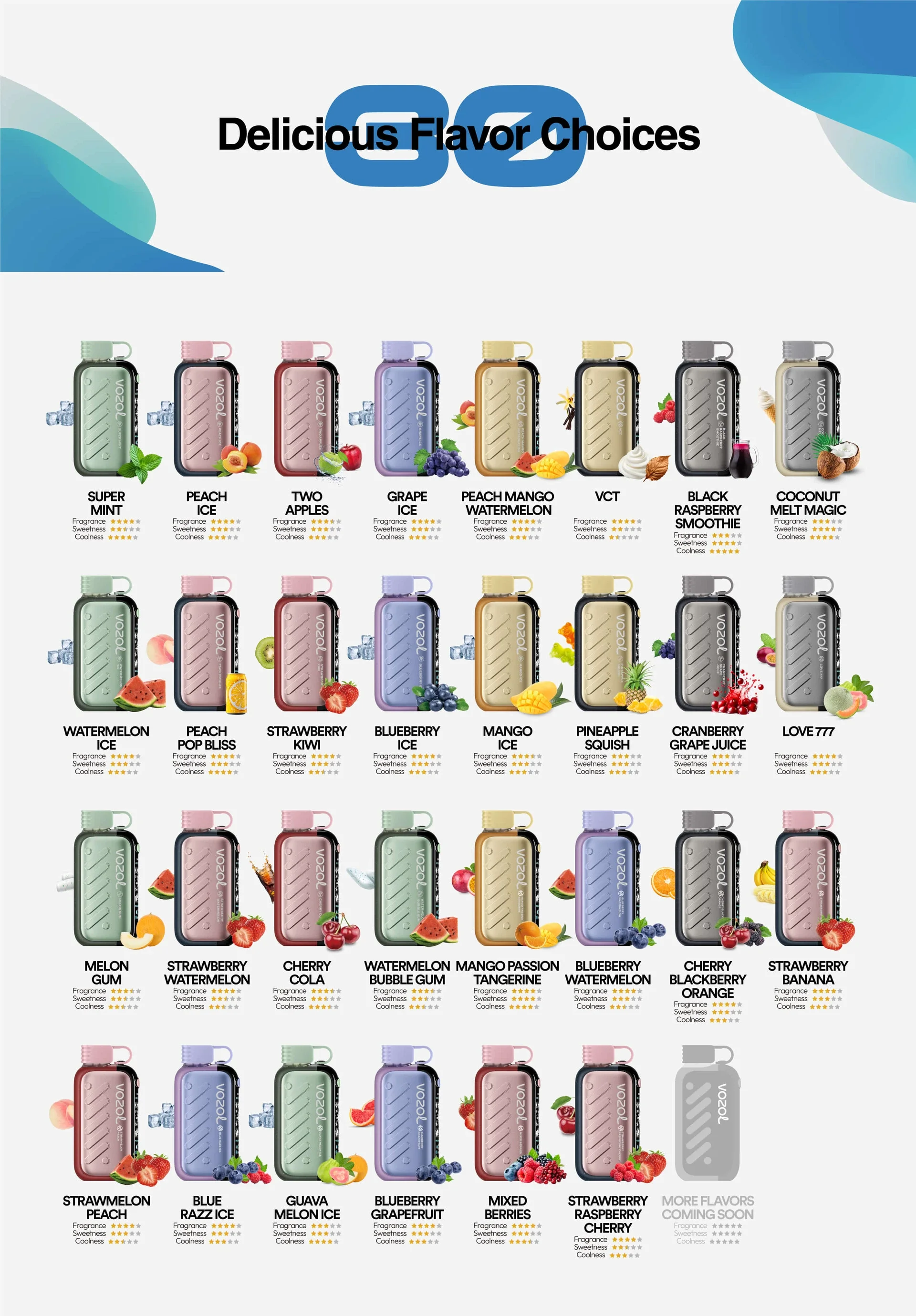 🧊VOZOL GEAR ICE&SWEET 50000 Puffs-Disposable Vape with Ice & Sweet Control